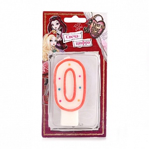 Свеча-цифра «0» - Ever After High (Веселый Праздник, SVC-0-EAHsim)